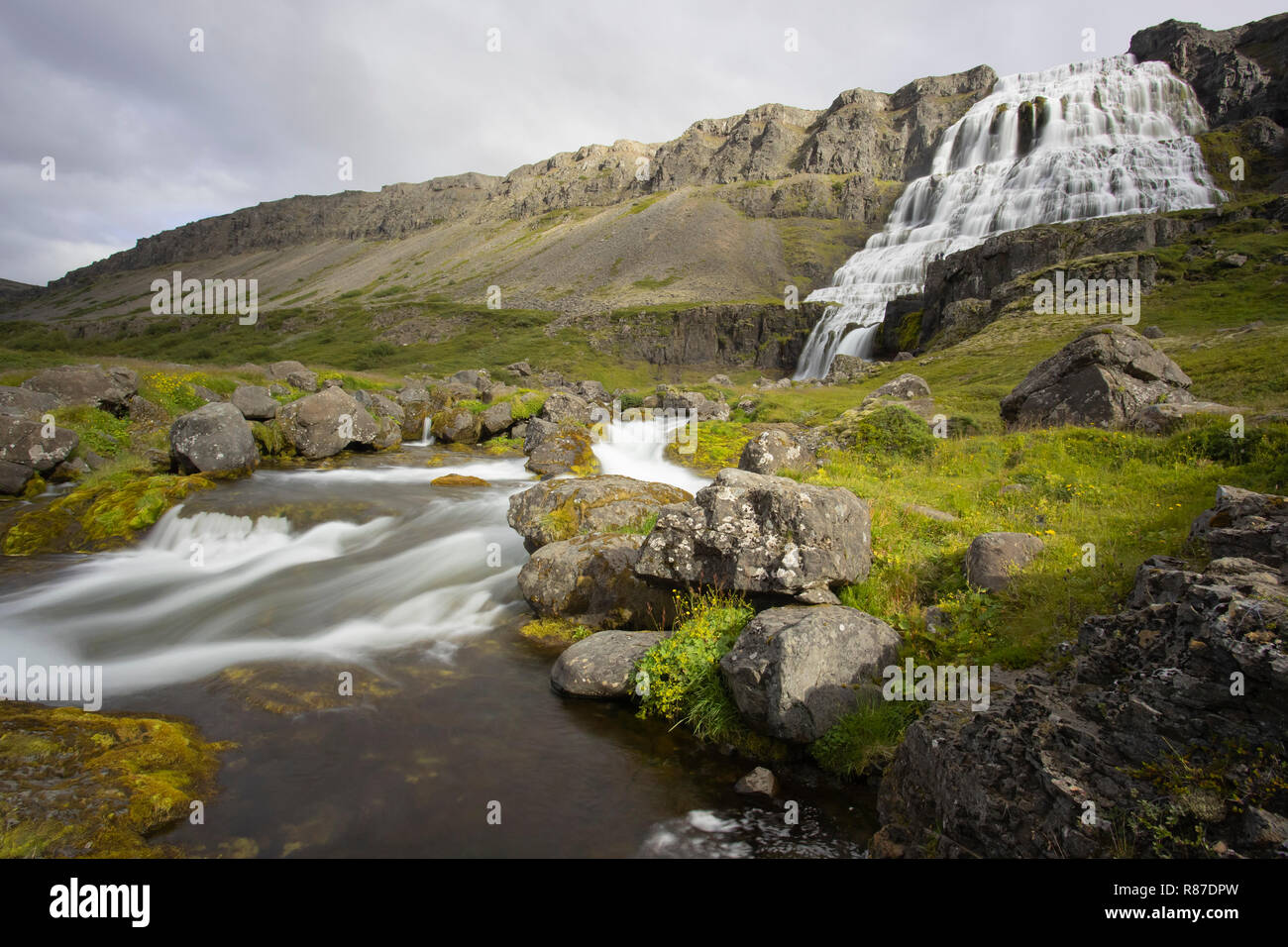 Dynjandi Waterfall, Westfjords, Iceland Stock Photo