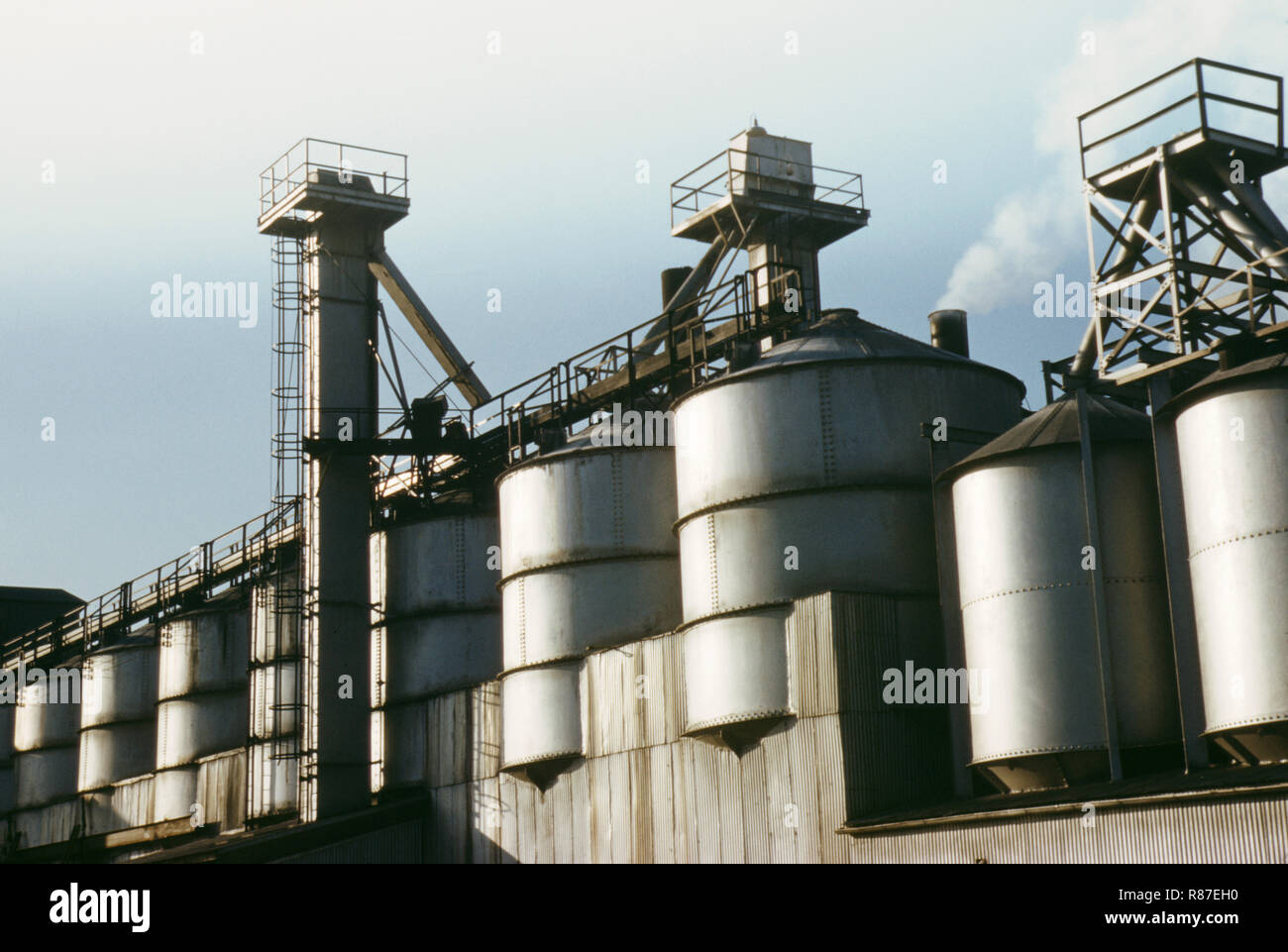 Section of the Batch House that Stored Raw Materials from which