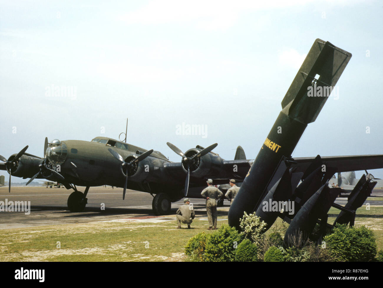 YB-17 Bomber, Langley Air Force Base, Hampton, Virginia, USA, Alfred T. Palmer, U.S. Office of War Information, May 1942 Stock Photo