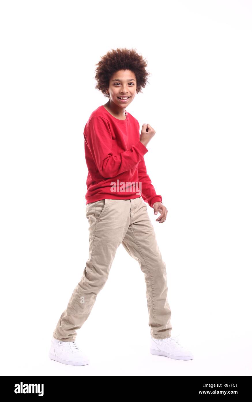 Teen boy in jeans Cut Out Stock Images & Pictures - Alamy