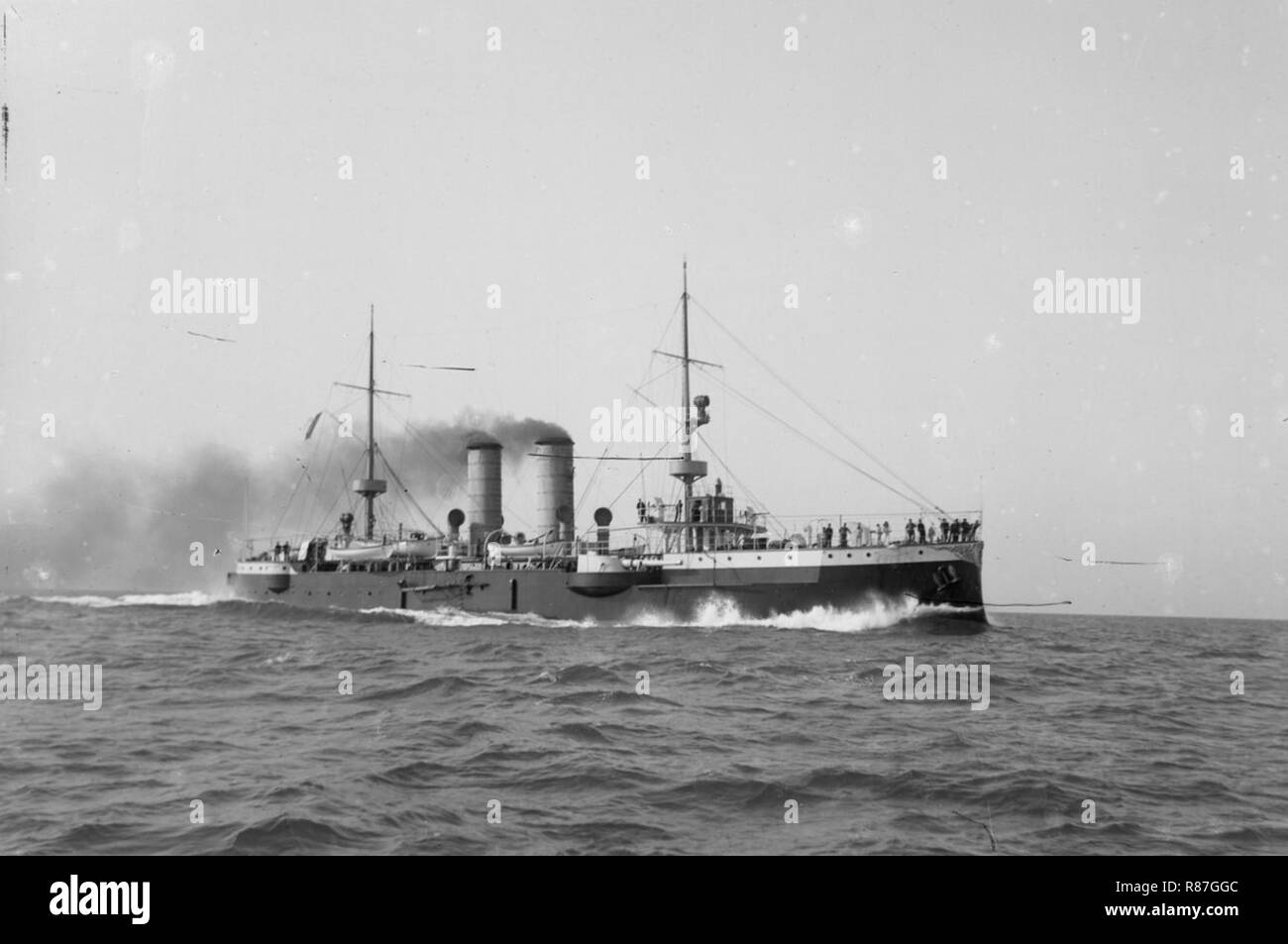 Cantiere navale Luigi Orlando, nave da battaglia Vasco da Gama, 1903 - san dl SAN Stock Photo