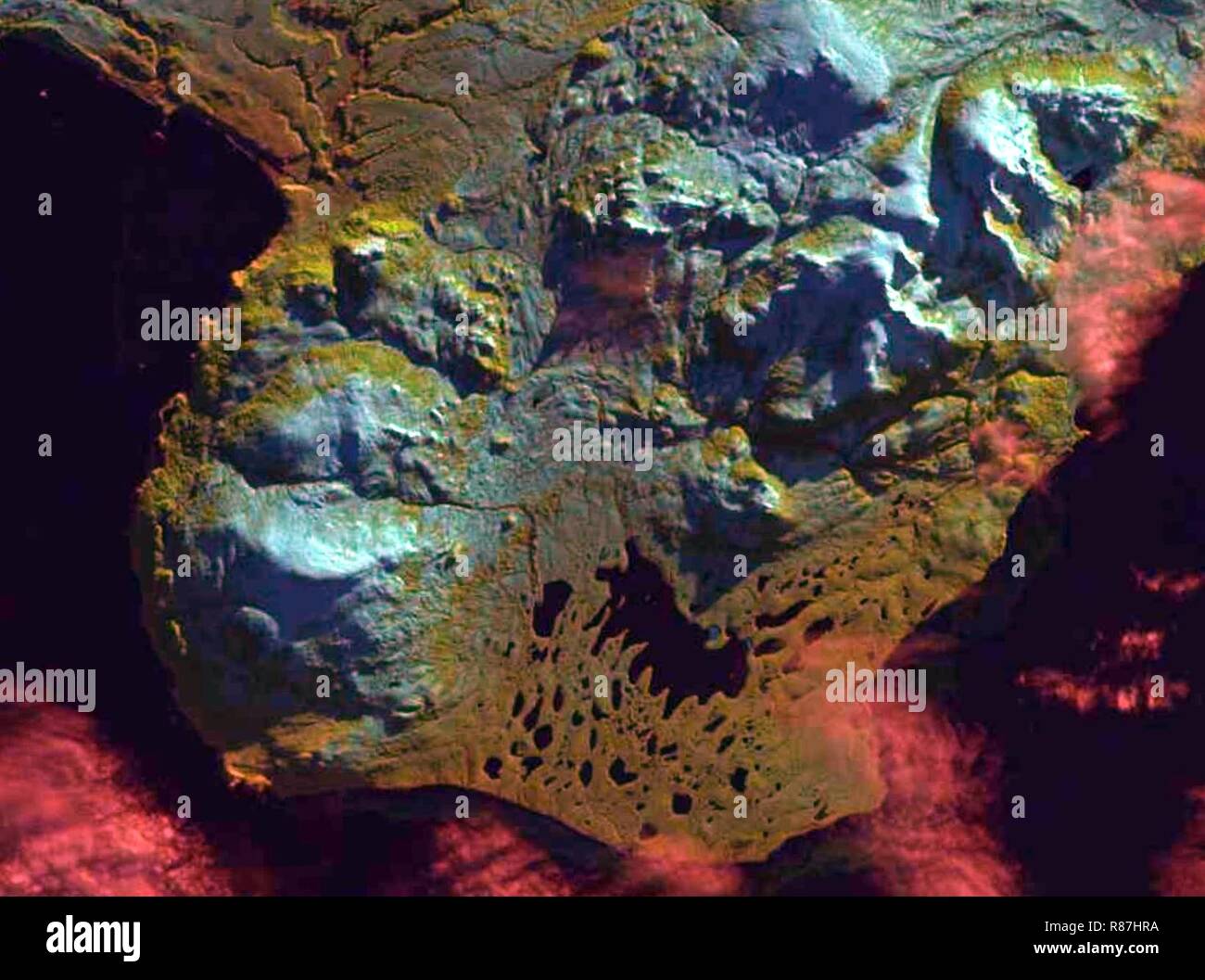 Cape Horn Landsat 8 14 June 2012. Stock Photo