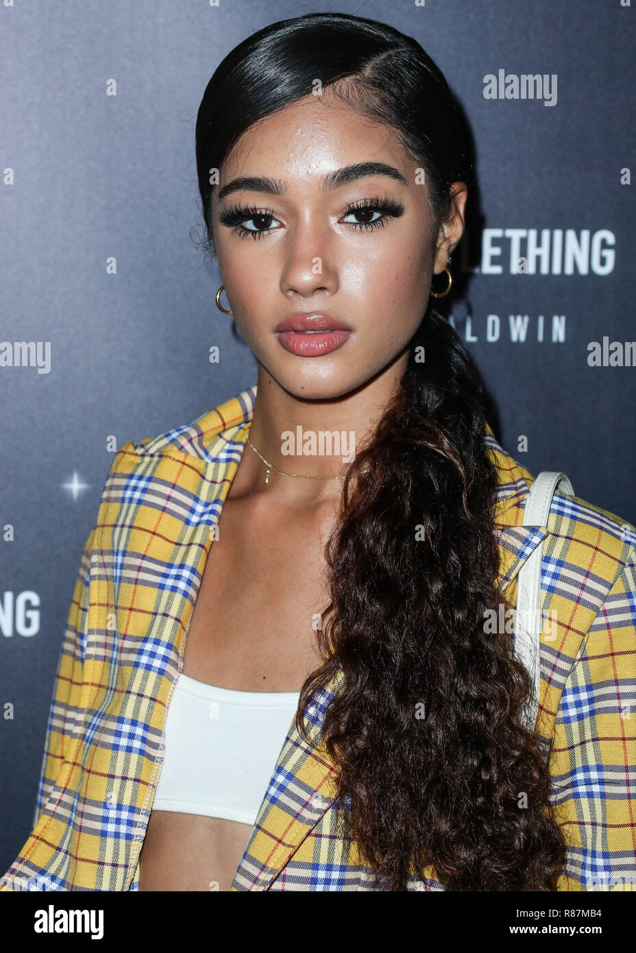 WEST HOLLYWOOD, LOS ANGELES, CA, USA - NOVEMBER 05: Lala Baptiste at the  PrettyLittleThing X Hailey Baldwin Launch Event held at Catch LA Restaurant  on November 5, 2018 in West Hollywood, Los