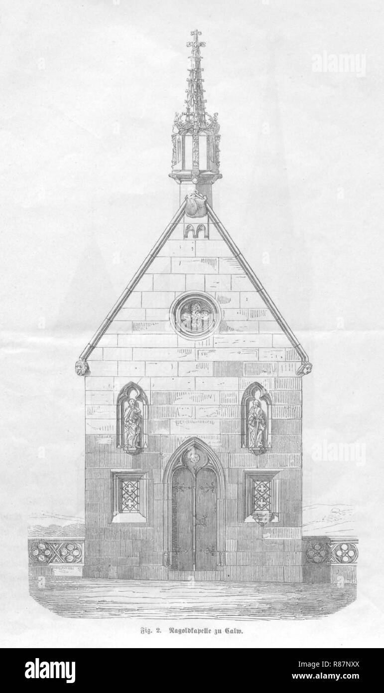 Carl F. Beisbarth - Nagoldkapelle zu Calw. Stock Photo