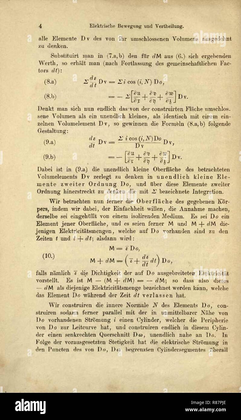 Carl Gottfried Neumann Die elektrischen Kräfte 022 Stock Photo Alamy