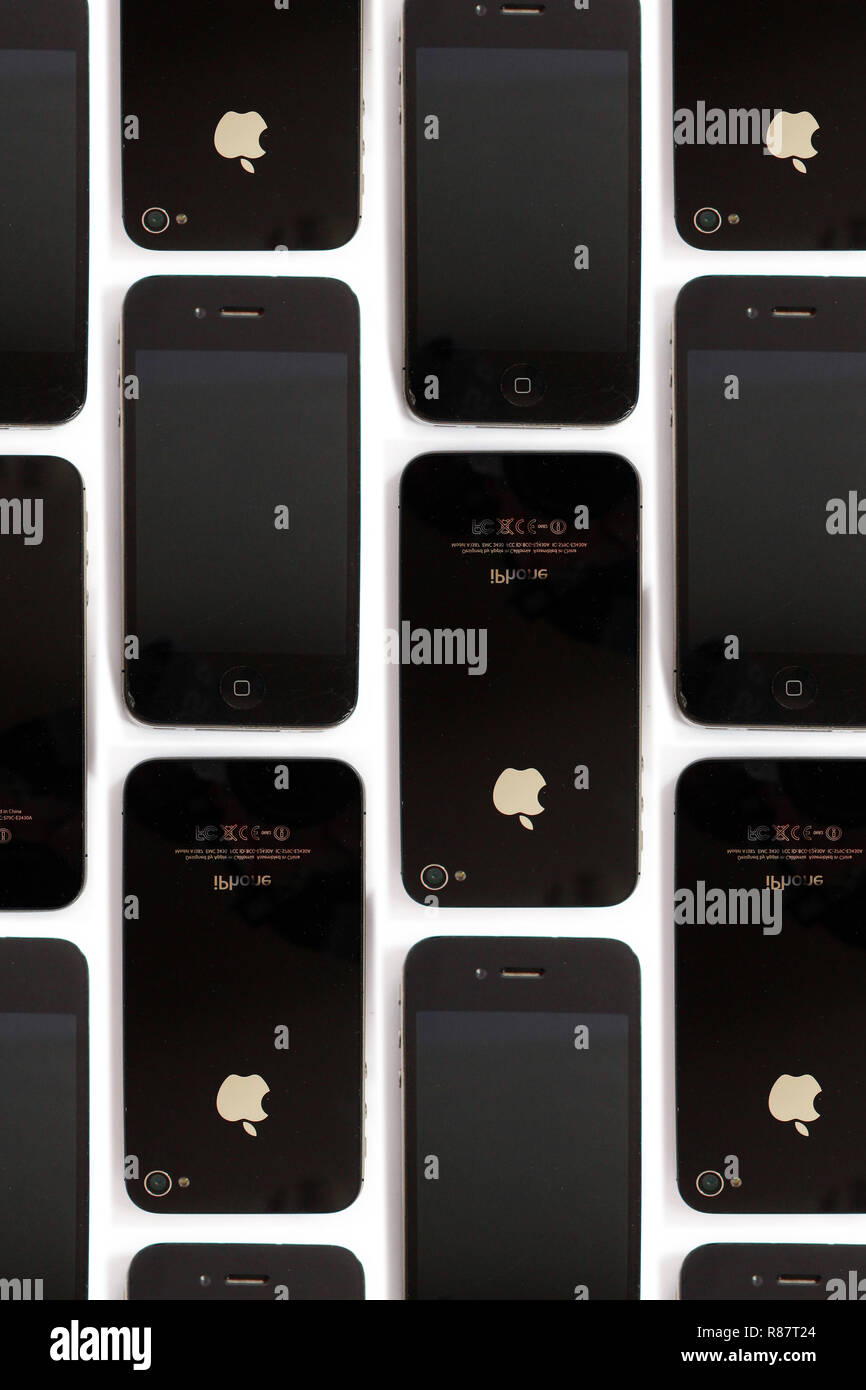 Iphone 4s black pattern Stock Photo