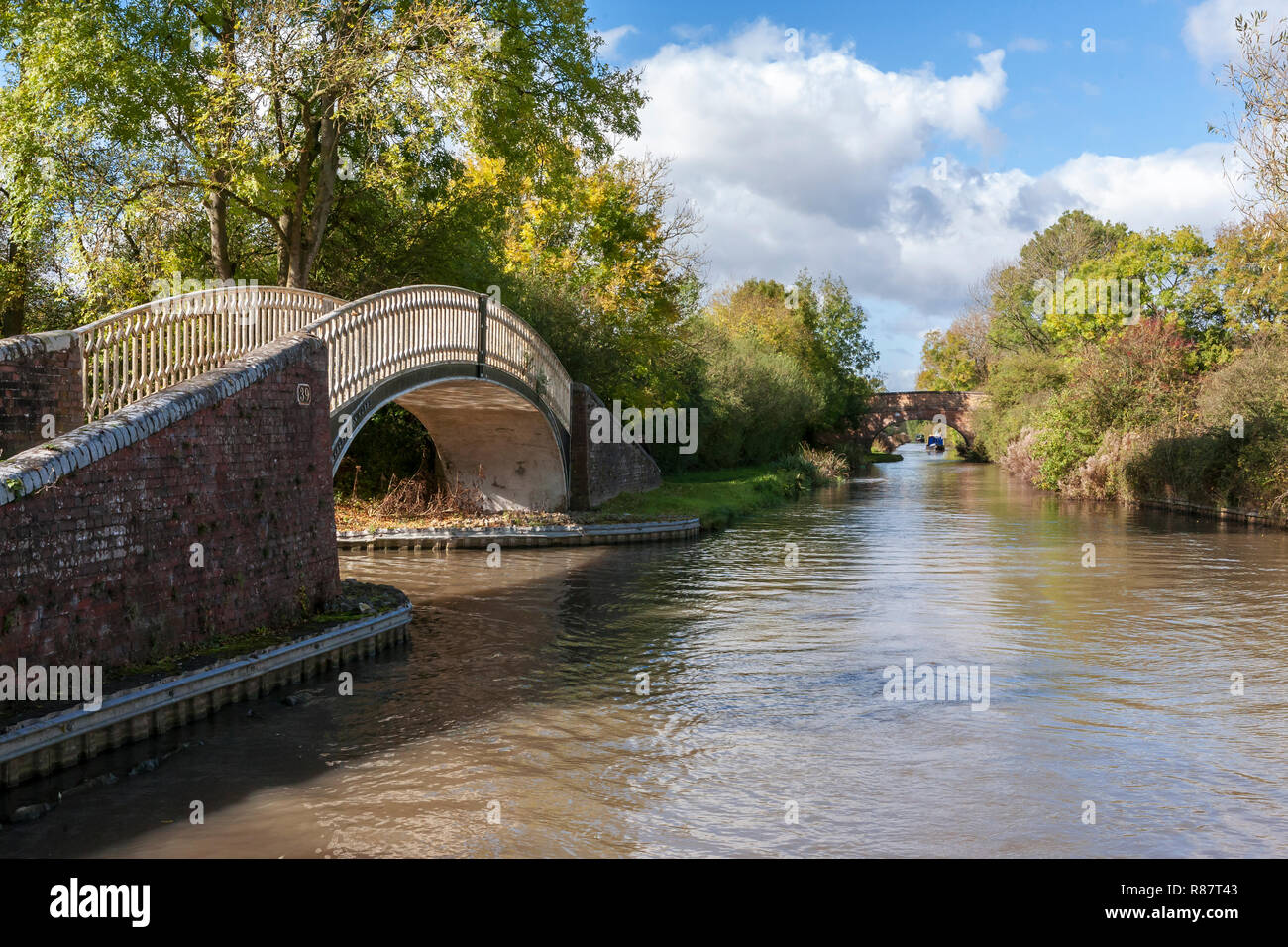 The entrance to Brinklow Marina, aka Fennis Field Arm, North Oxford Canal, Warwickshire, England, UK (WOP) Stock Photo