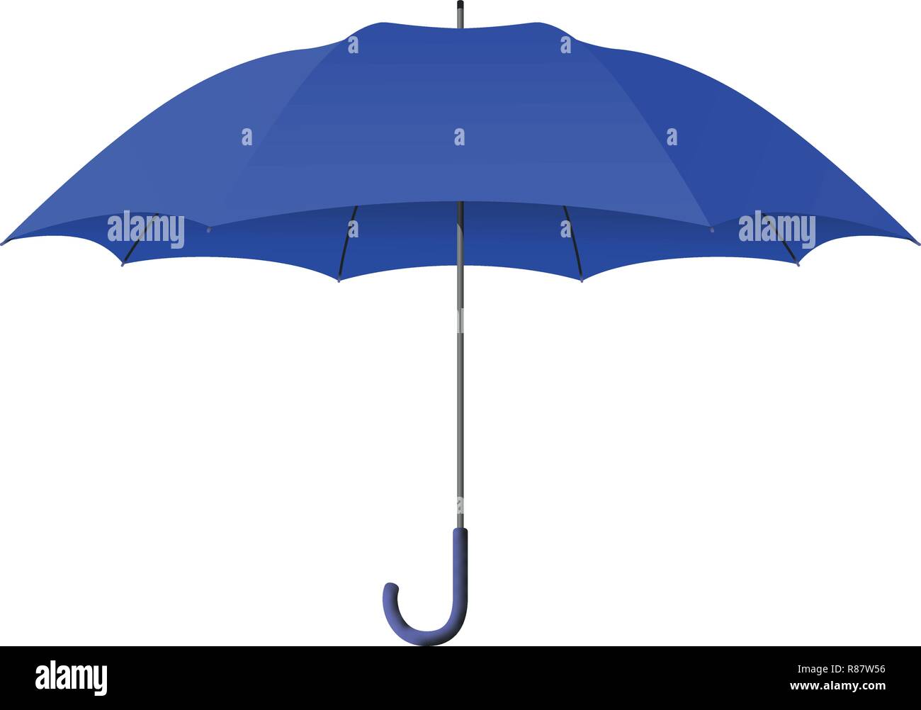 Blue umbrella vector illustration isolated on white background Stock ...