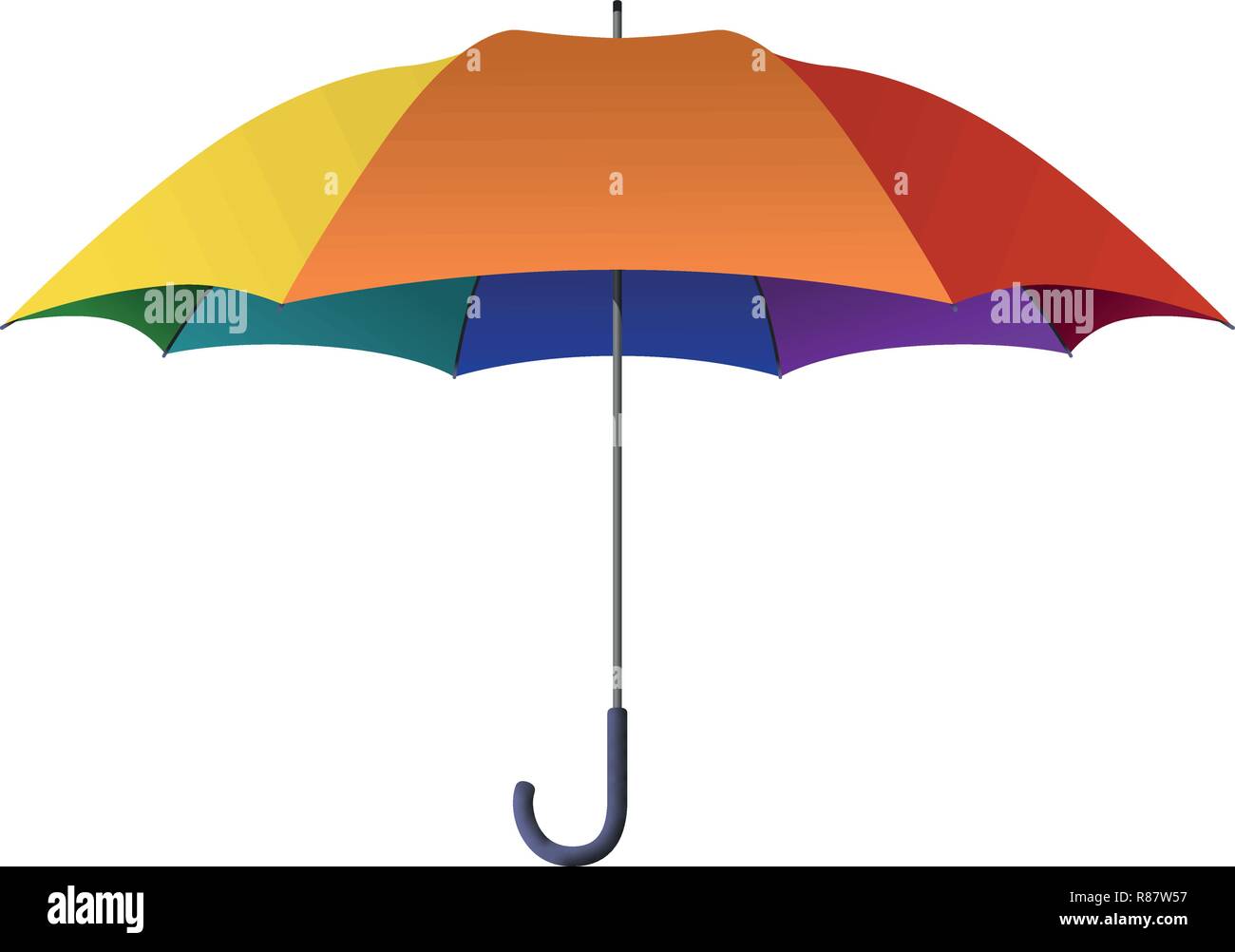 Colorful umbrella vector illustration isolated on white background ...