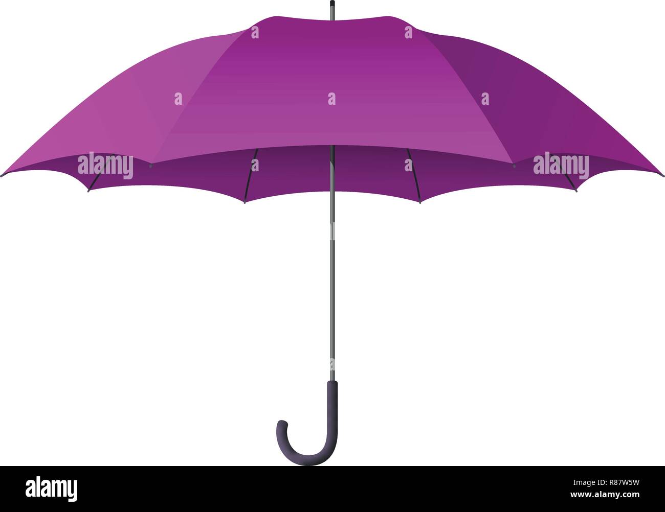 Pink umbrella vector illustration isolated on white background Stock