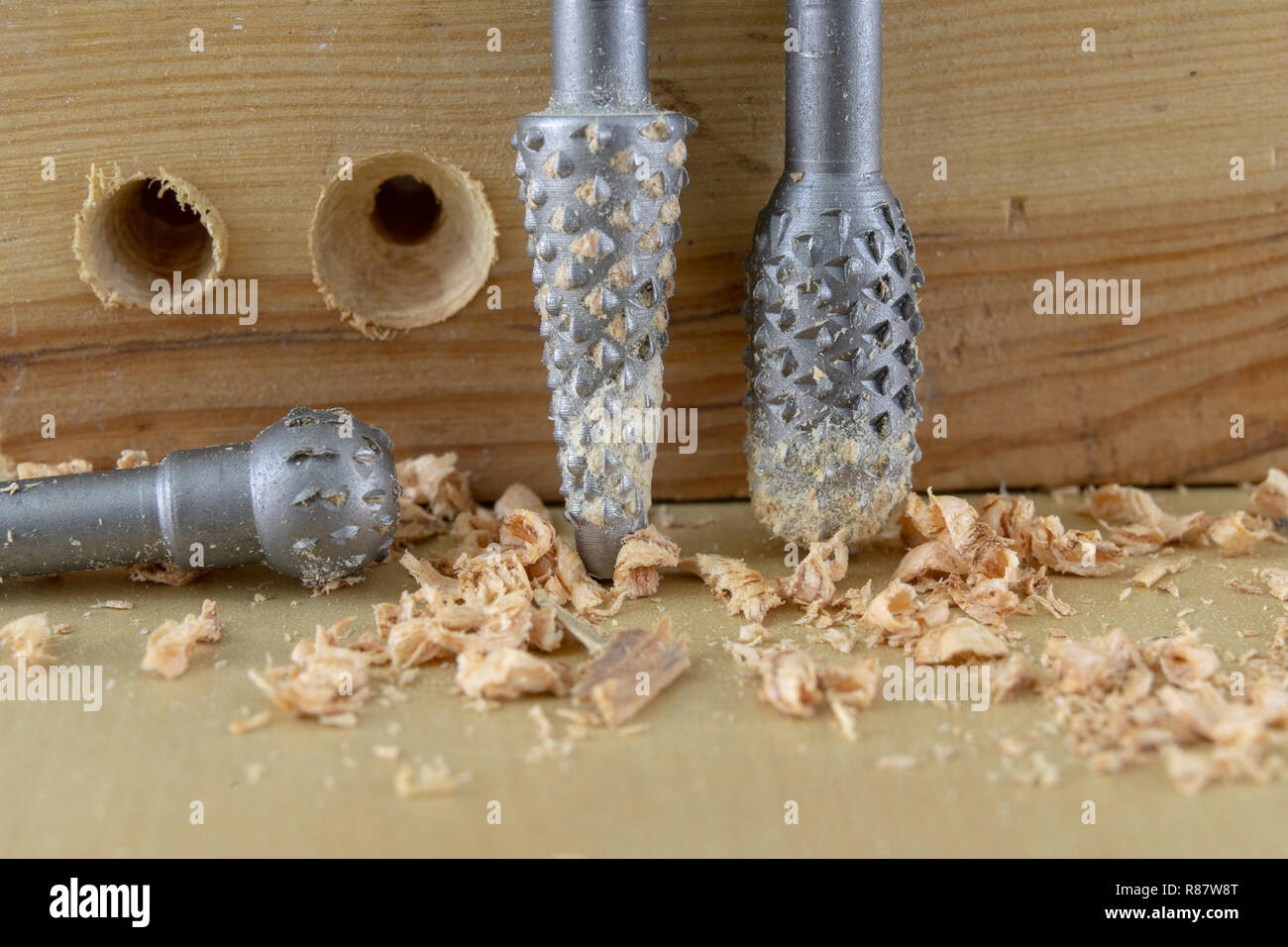 Countersink used in joinery for reaming holes. Joinery accessories on a