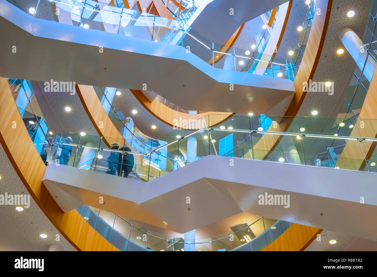 Liverpool, UK - May 16 2018: Liverpool Central Library designed by John Grey Weightman completed in 1860, in 2009, older building was replaced by new  Stock Photo