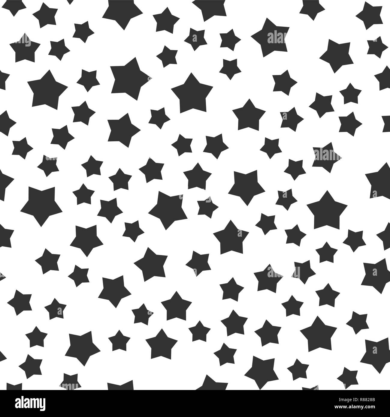 Abstract stars vector seamless pattern on the white background Stock ...