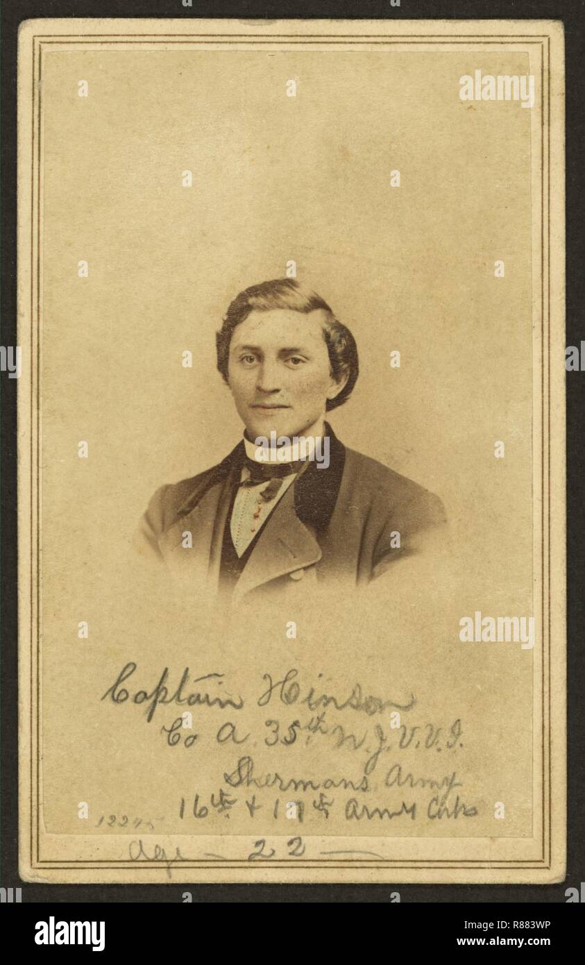 Captain Hinson Co. A 35th N.J.V.V.I., Sherman's Army, 16th & 17th Army