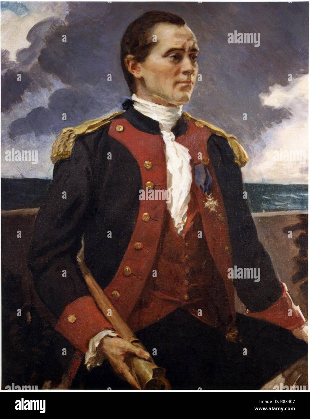 Captain John Paul Jones, Continental Navy. Stock Photo