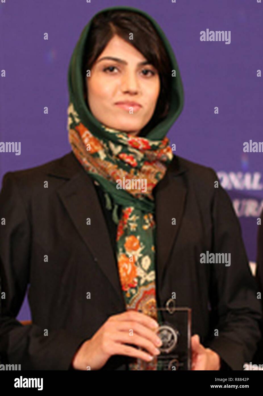 Captain Niloofar Rahmani of Afghanistan IWCA 2015. Stock Photo