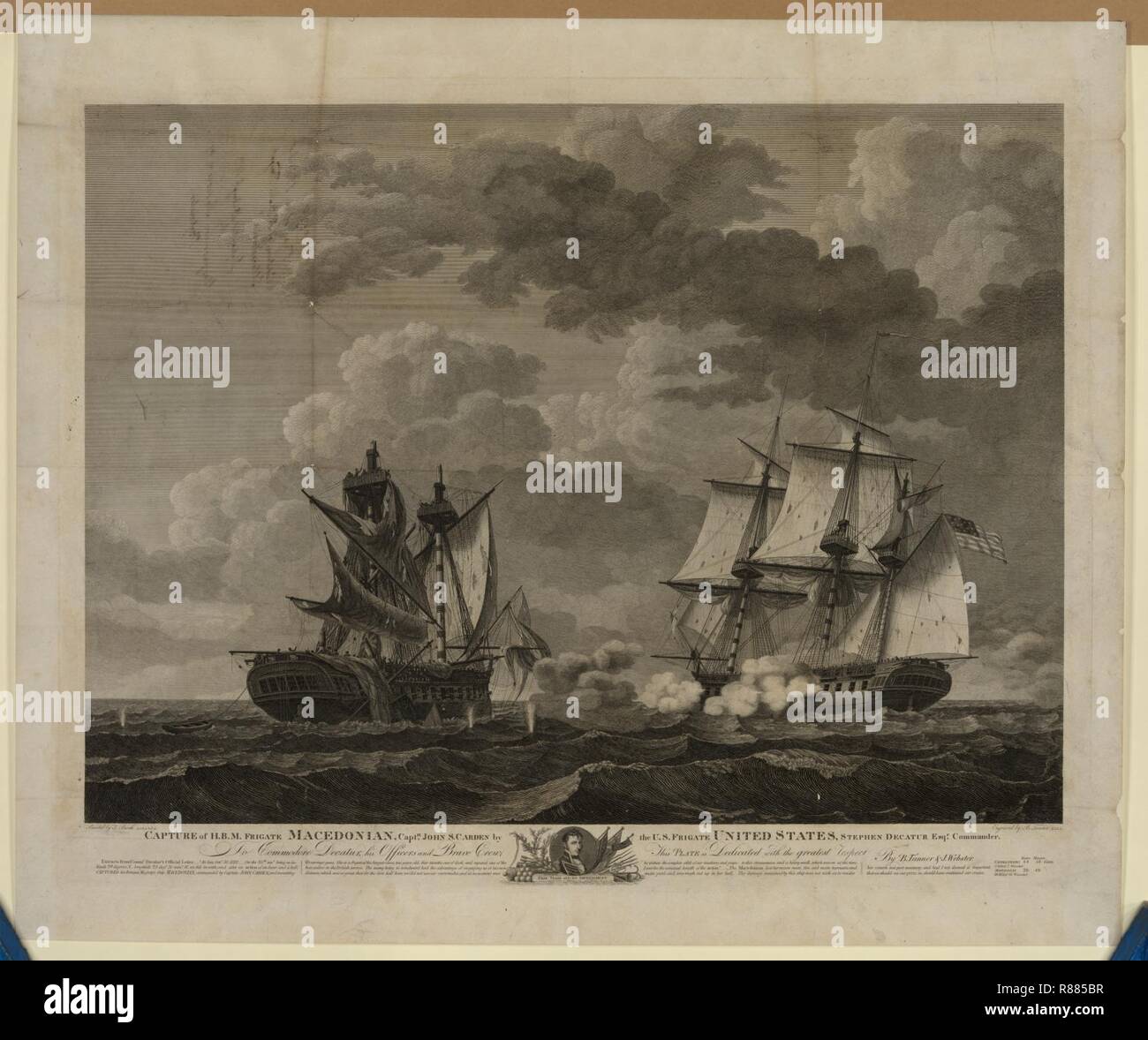 Captain Decatur Capture of H.B.M. Frigate Macedonian, Capt. J.S. Carden by the U.S ...