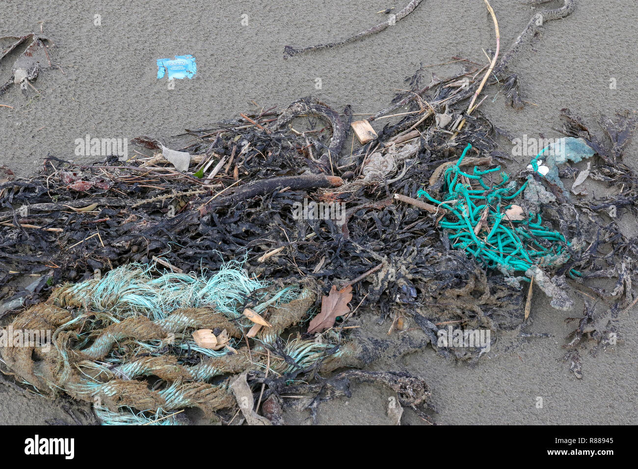 Seashore pollution United Kingdom and Ireland Stock Photo - Alamy