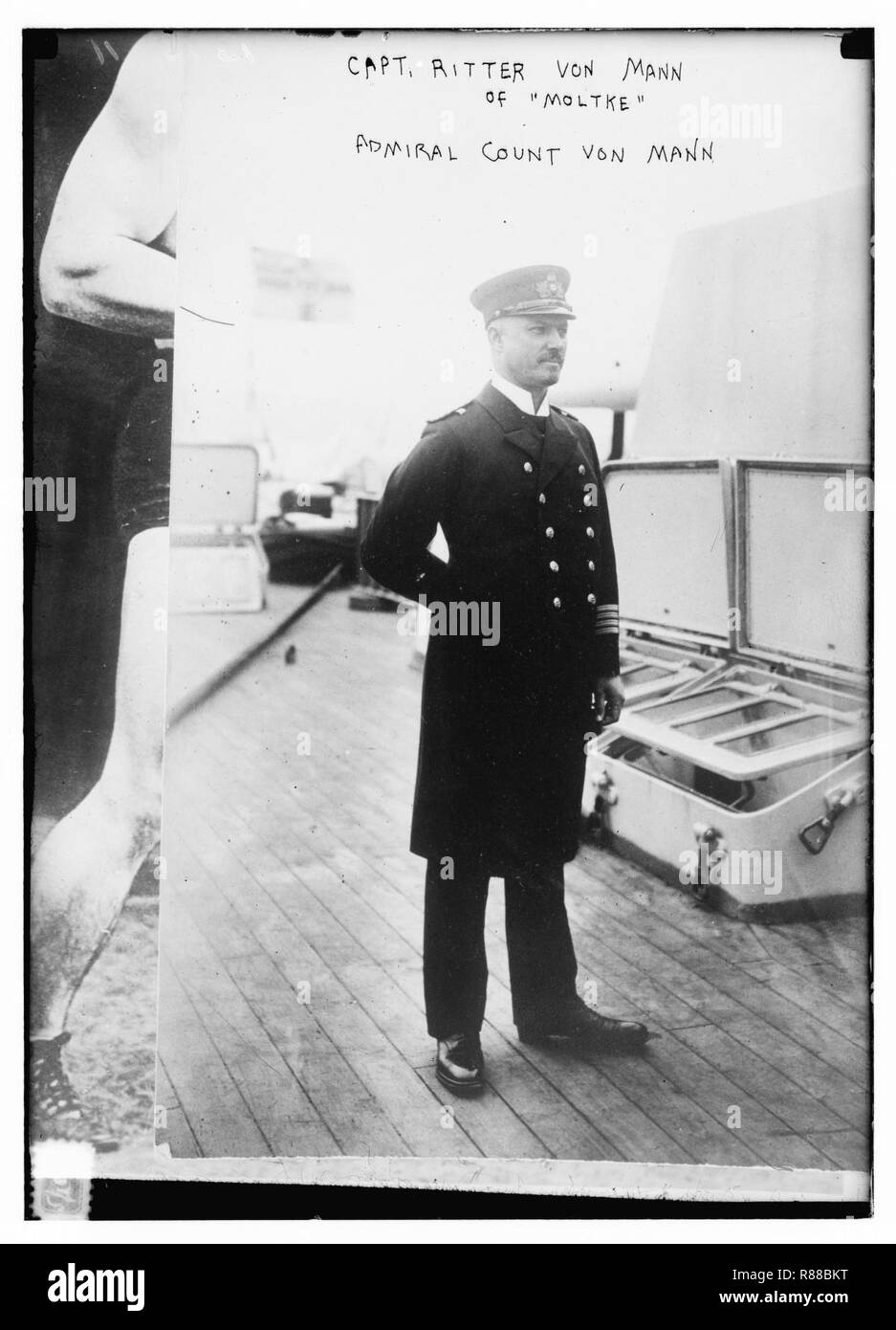 Capt. Ritter von Mann of ‘Moltke‘; Admiral Count von Mann Stock Photo