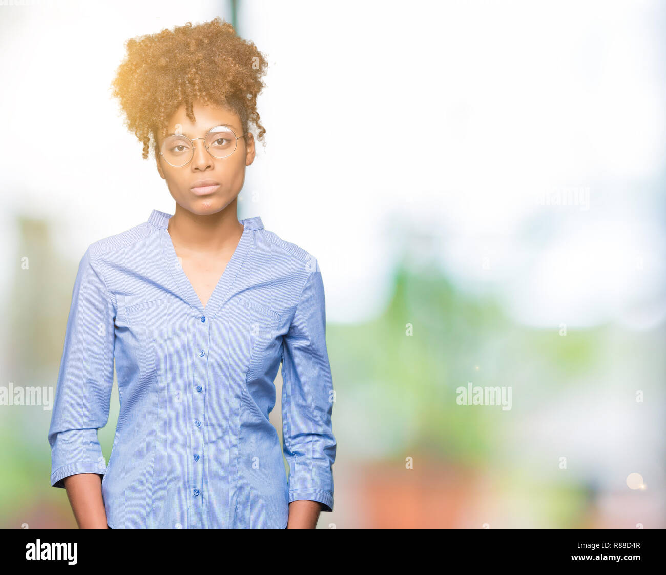 Beautiful young african american business woman over isolated ...