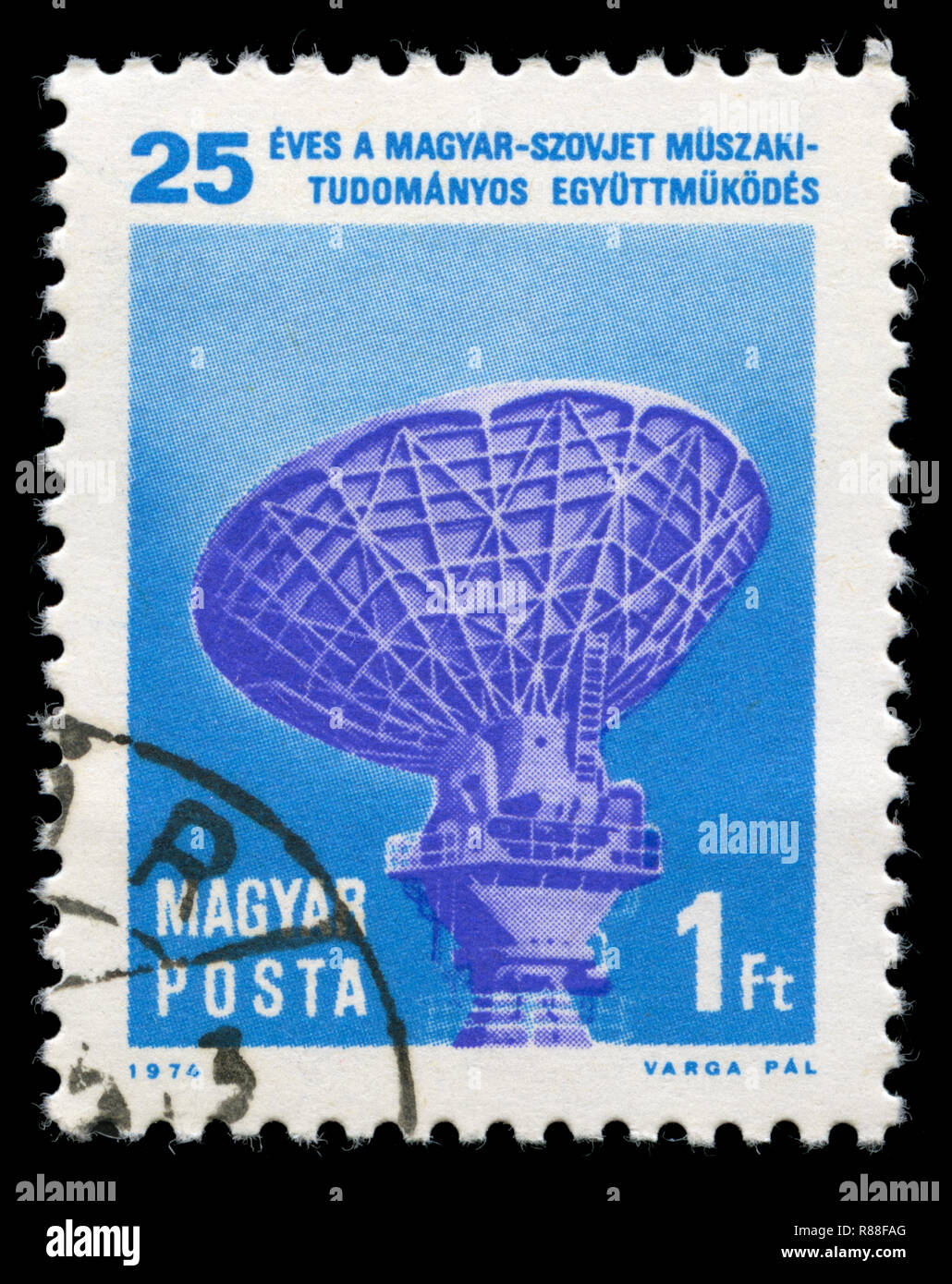 Postage stamp from Hungary in the Anniversary series issued in 1974 Stock Photo