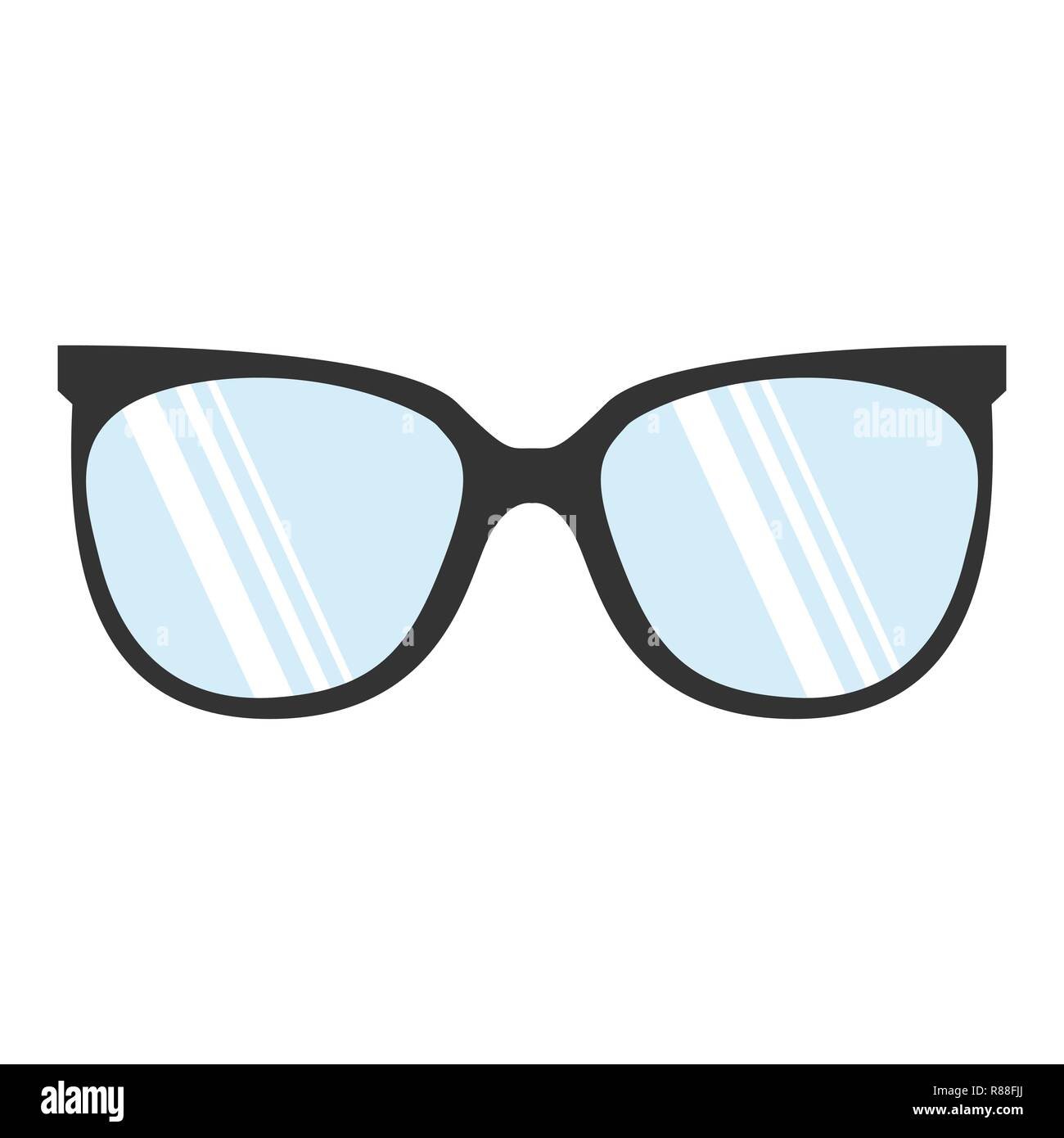 Glasses realistic icon sign on white background Stock Vector
