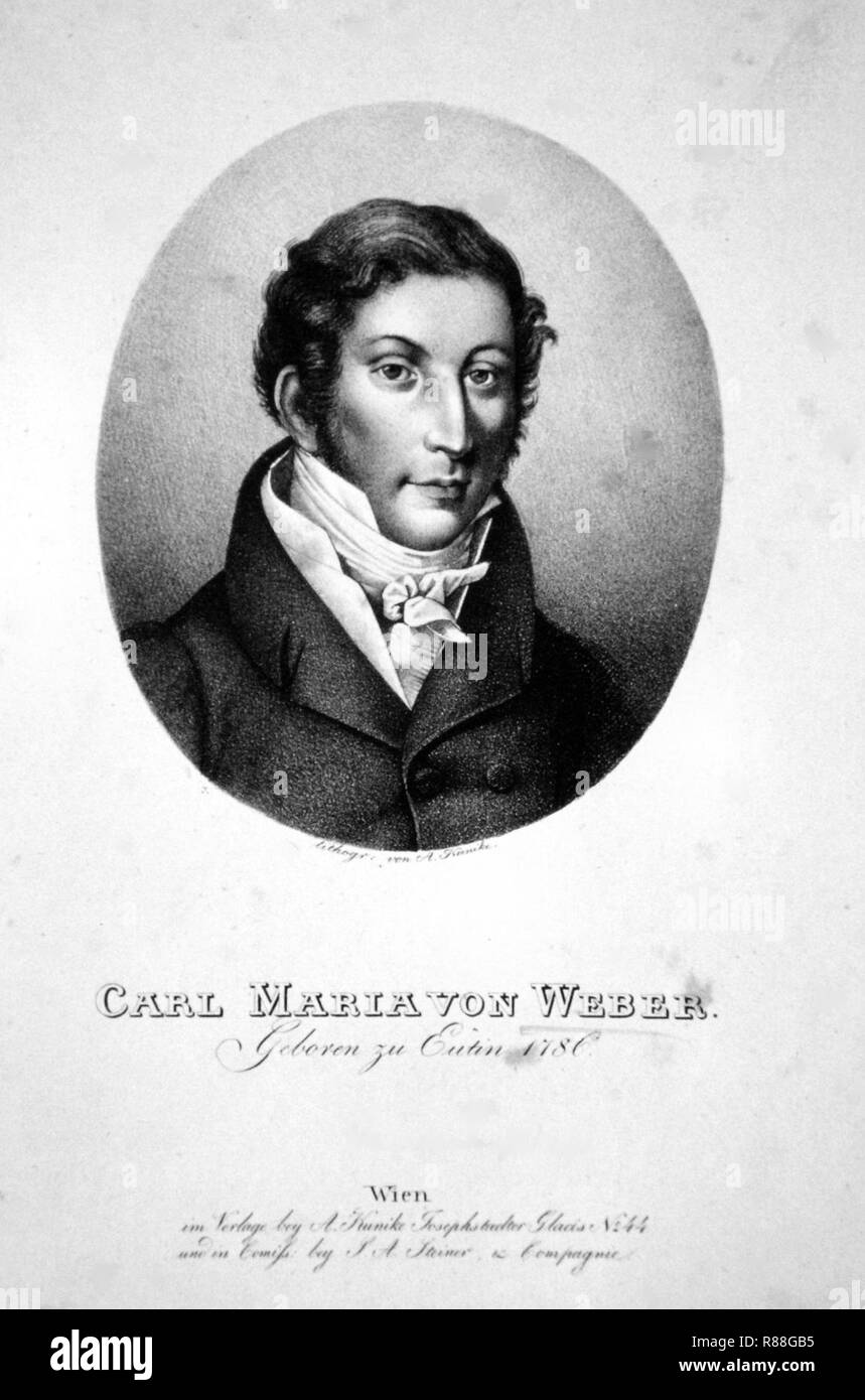 Carl Maria von Weber Litho. Stock Photo