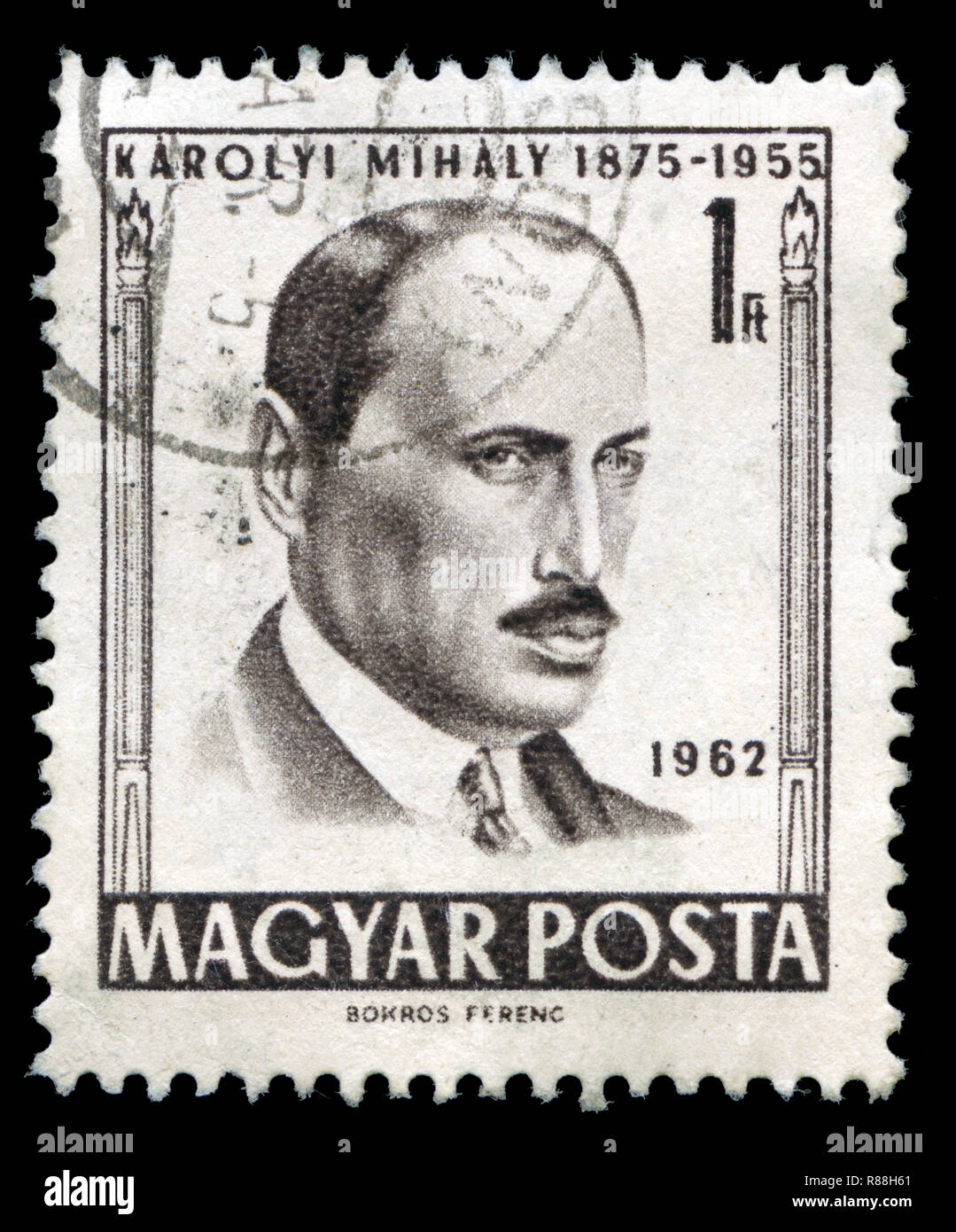 Postage stamp from Hungary in the Personalities series issued in 1962 Stock Photo