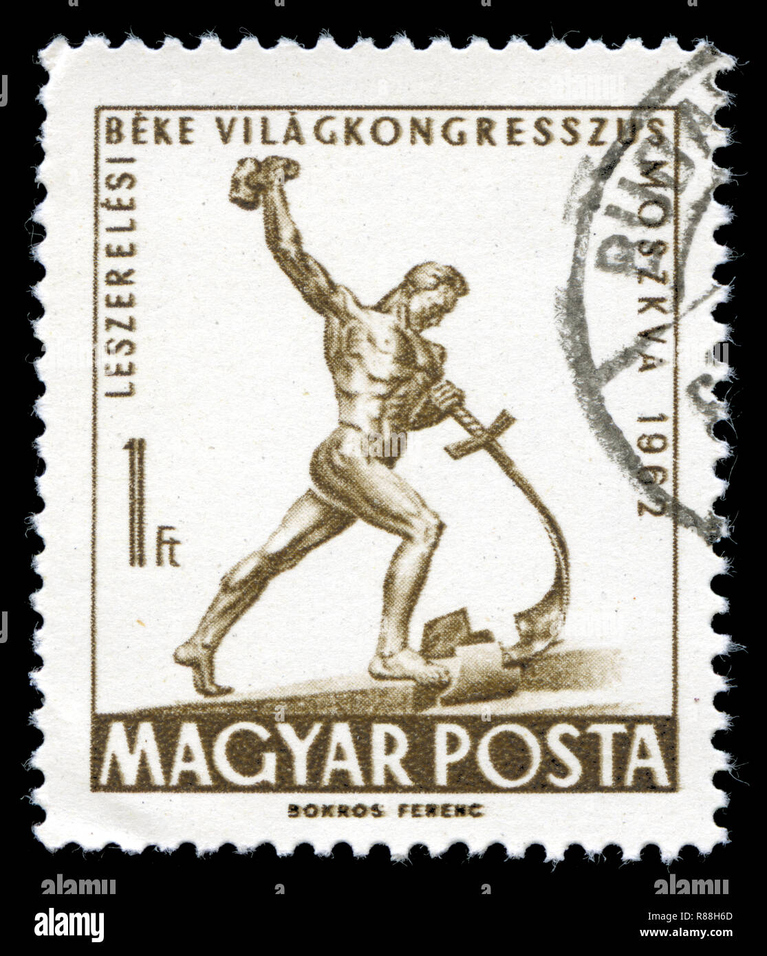 Postage stamp from Hungary in the Disarmament Conference series issued in 1962 Stock Photo