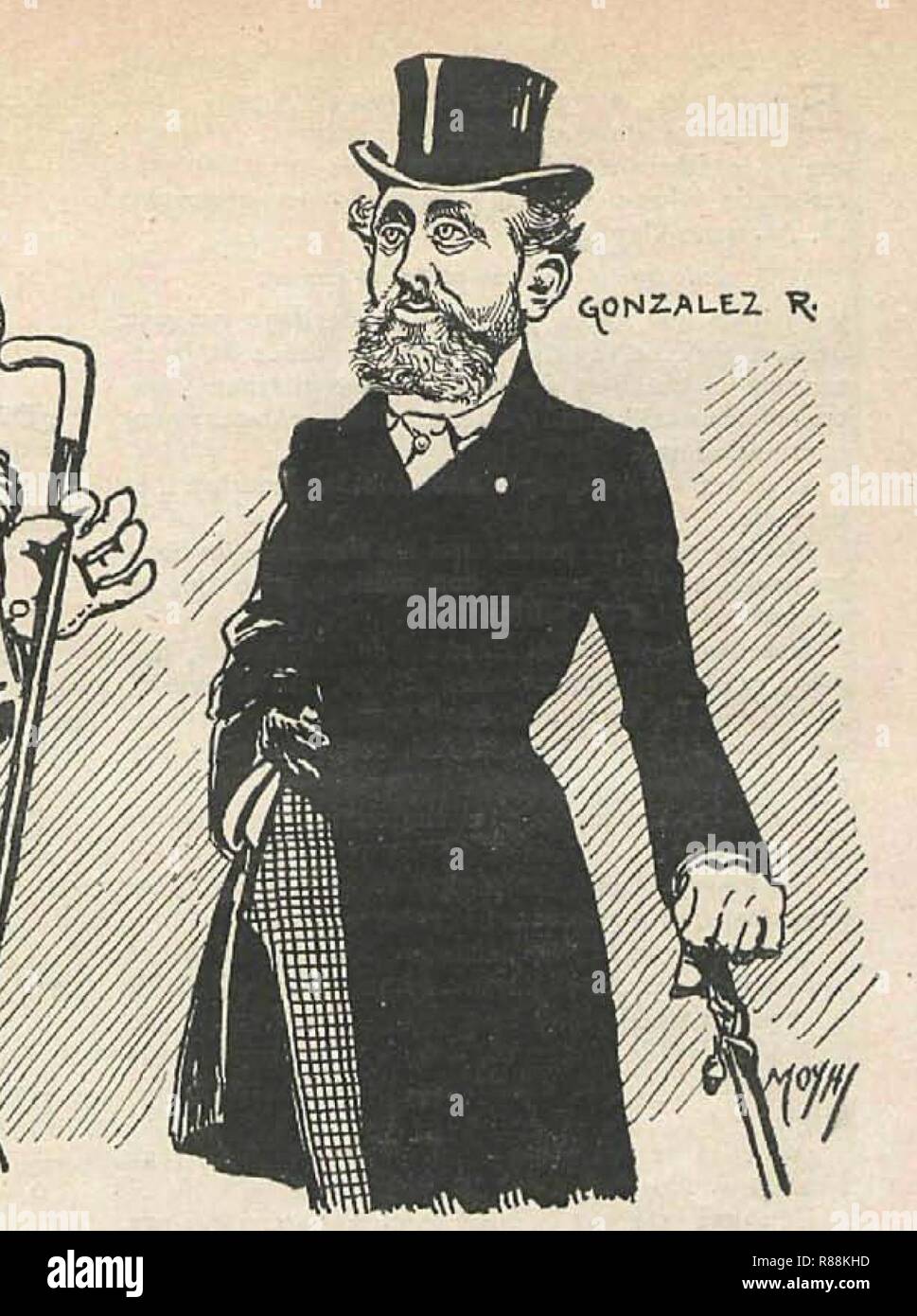 Carlos González Rothwos, Después del atentado, de Moya, Gedeón, 25-11-1904 (cropped). Stock Photo