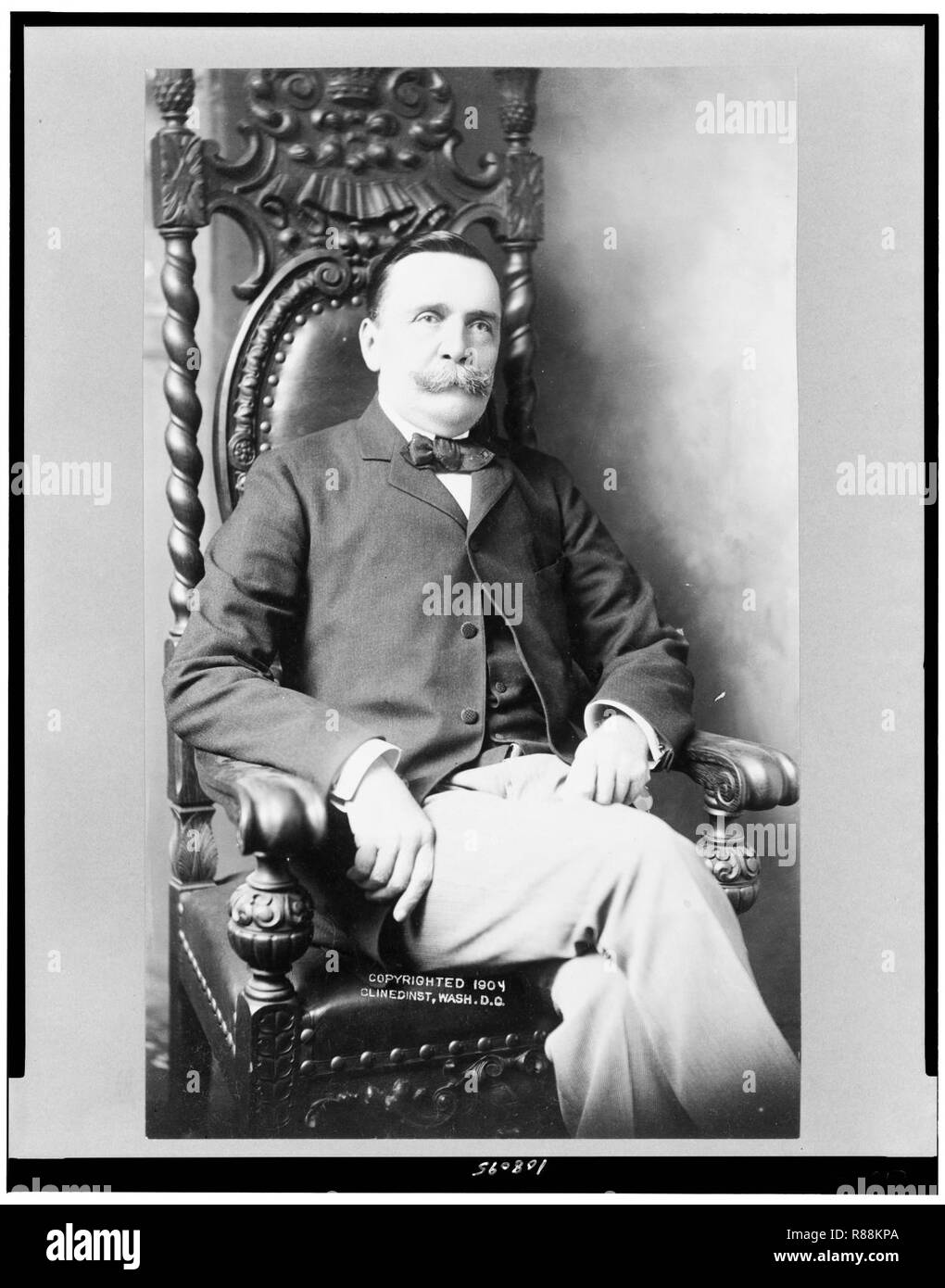 Carlos Pellegrini, three-quarter length portrait, seated, facing slightly right Stock Photo