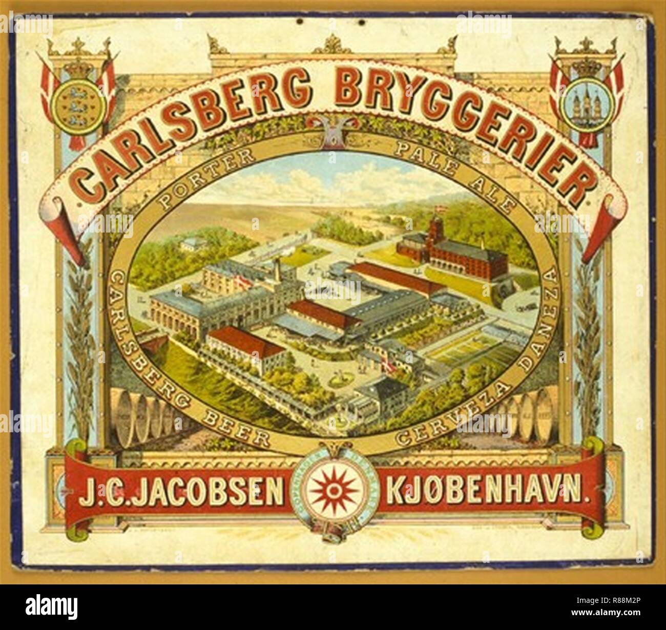 Carlsberg export anno 1870 Stock Photo - Alamy