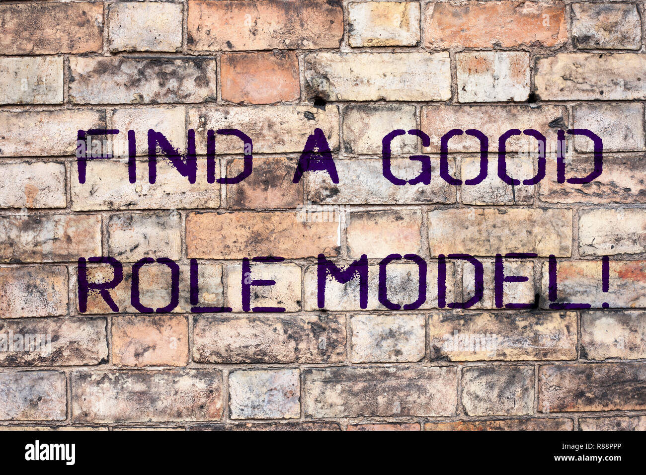 Handwriting Text Find A Good Role Model Concept Meaning Look For An