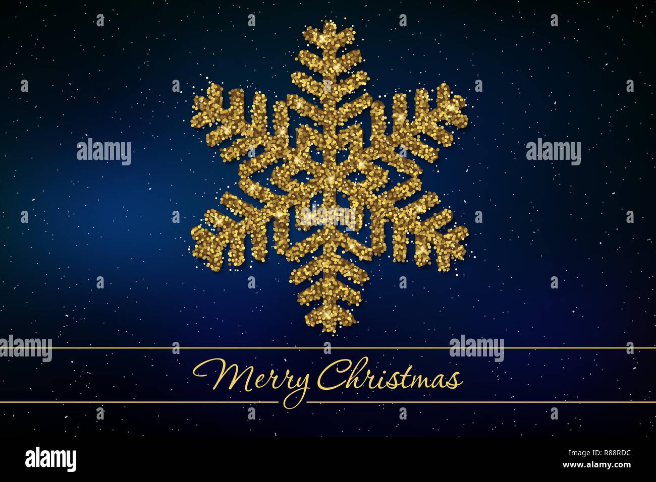 Christmas background with Shining gold Snowflakes Stock Vector Image ...