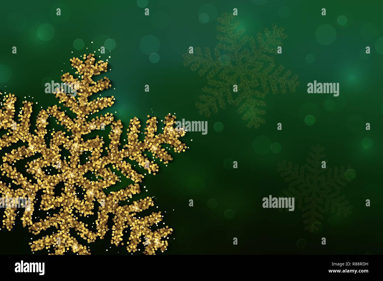 Christmas background with Shining gold Snowflakes Stock Vector Image ...