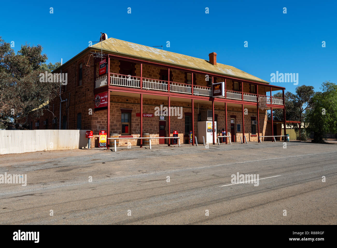 Historical Hotel of Copley in the outback of South Australia. Stock Photo
