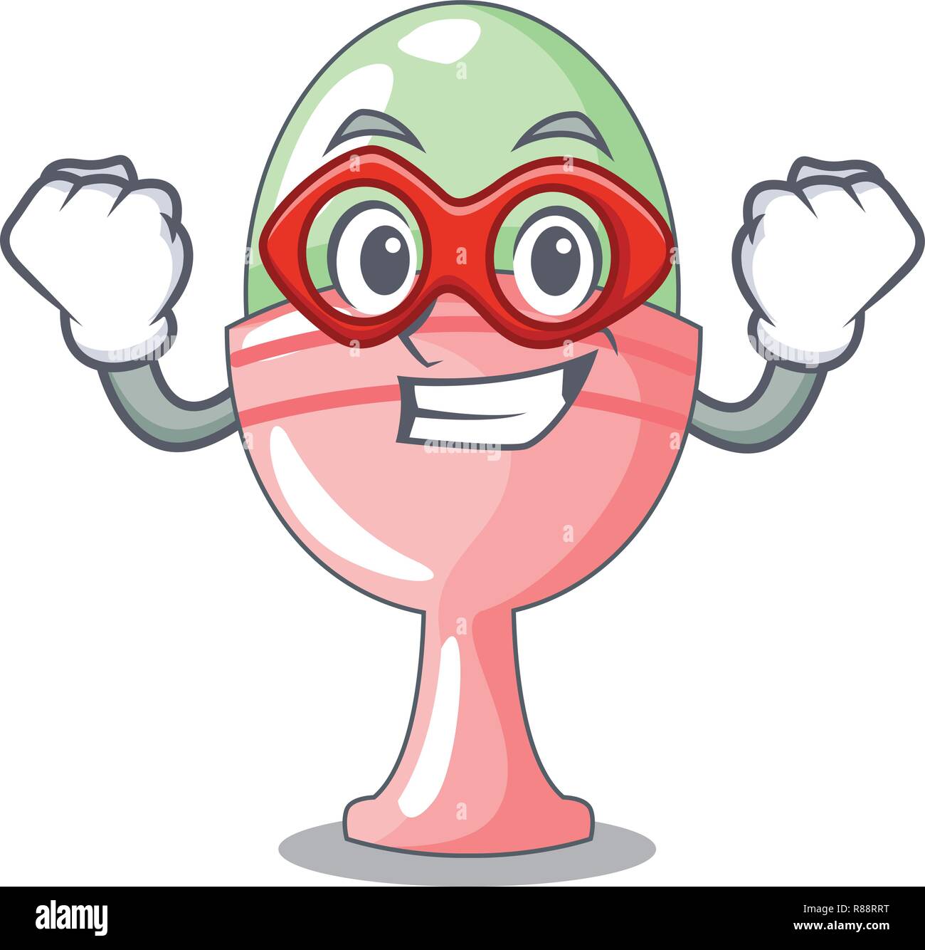 Super hero colored easter egg in cup cartoon Stock Vector Image & Art