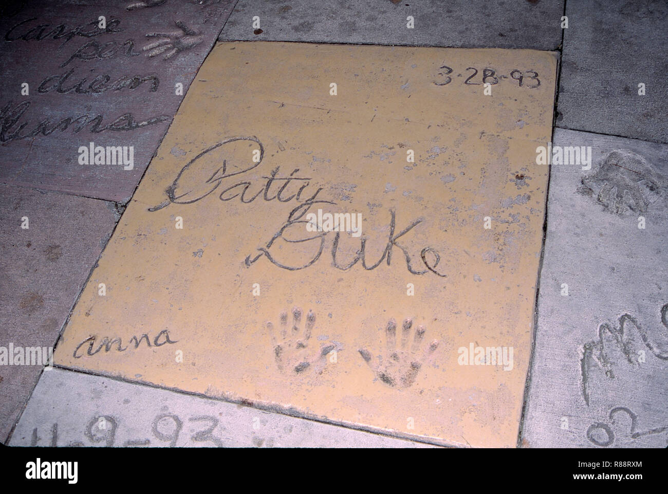 Patty Duke Hand and Foot Prints at the Walt Disney MGM Studios in ...