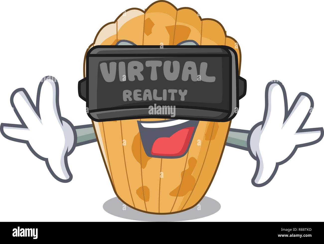 Virtual reality cake madeleine character a homemade traditional Stock