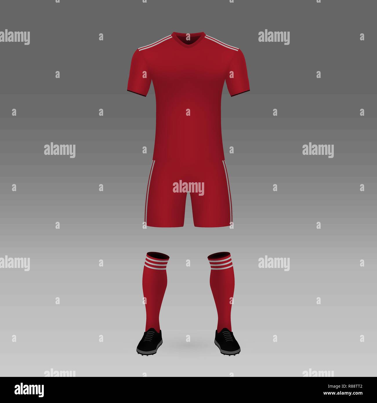 football kit Aberdeen, shirt template for soccer jersey. Vector