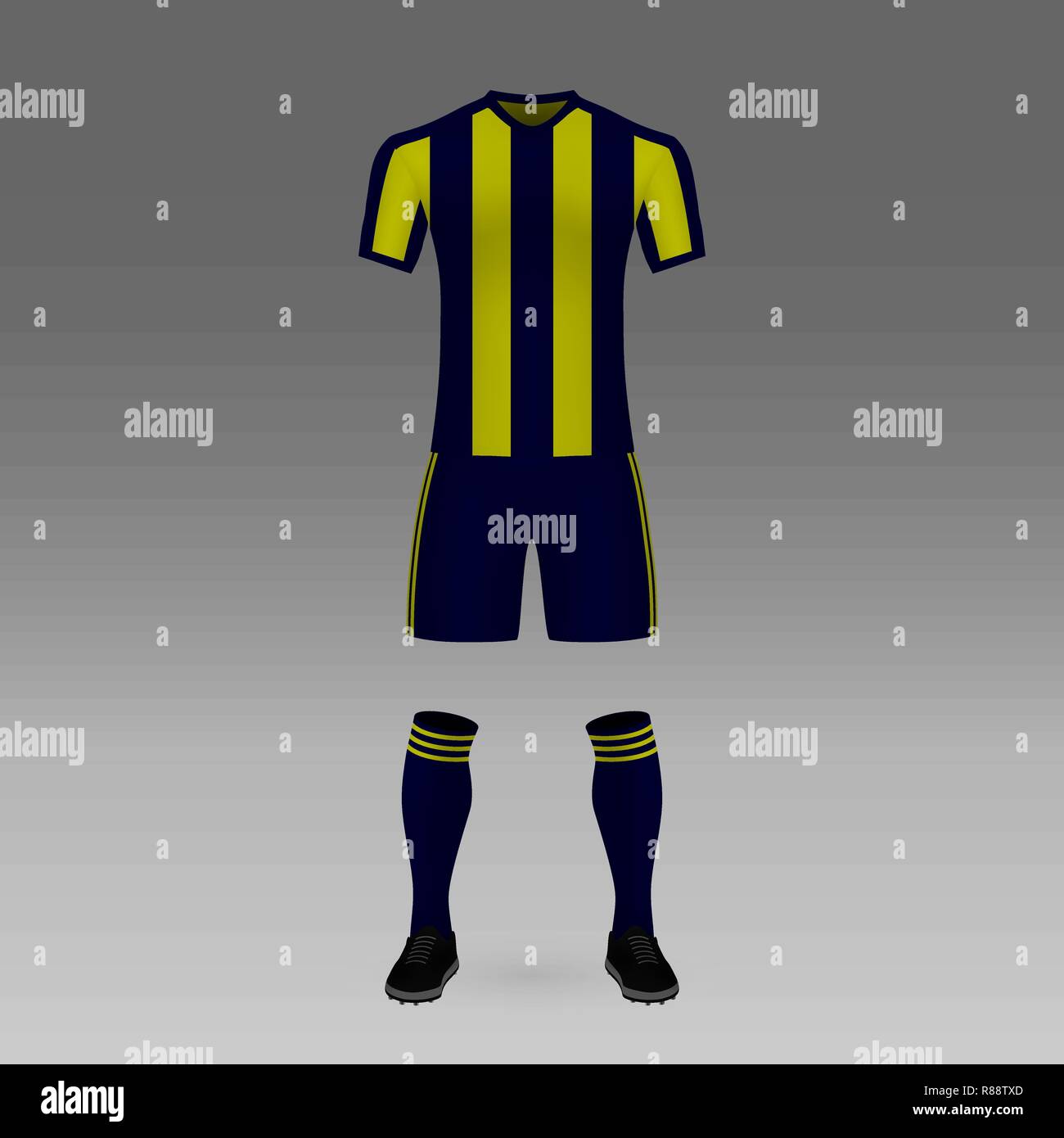 football kit Fenerbahce, shirt template for soccer jersey. Vector  illustration Stock Vector Image & Art - Alamy
