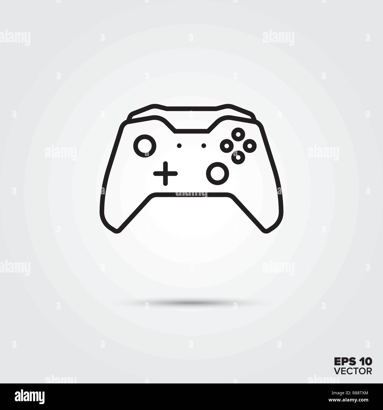Video game controller line icon vector illustration. Media and