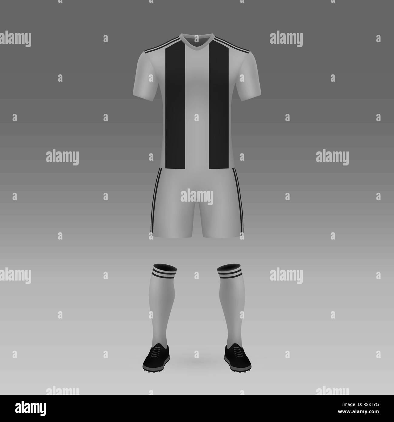 football kit, Juventus, shirt template for soccer jersey. Vector