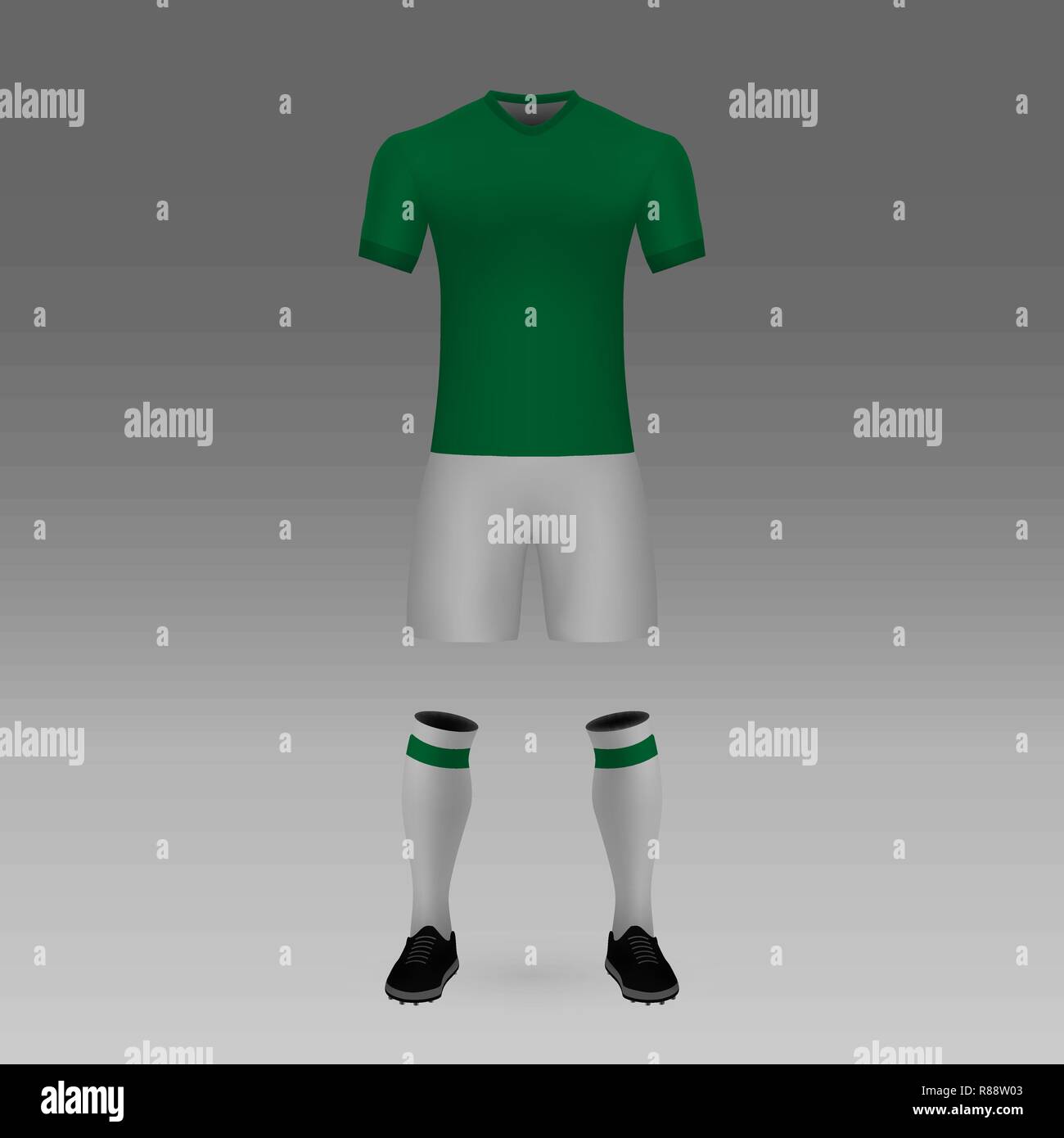 football kit Leon, shirt template for soccer jersey. Vector illustration Stock Vector