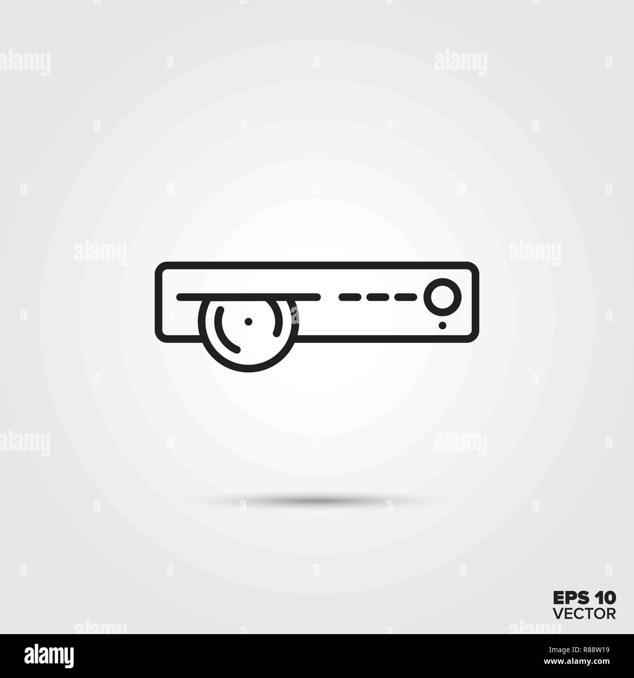 DVD or CD player line icon vector illustration. Media and entertainment symbol Stock Vector