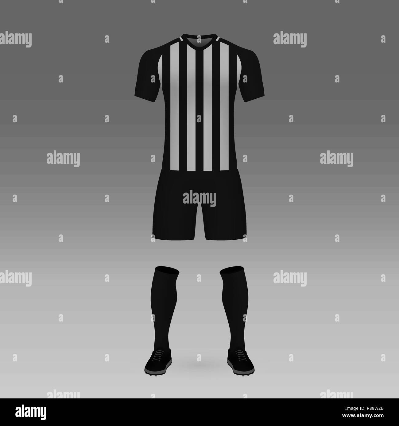 football kit Partizan, shirt template for soccer jersey. Vector
