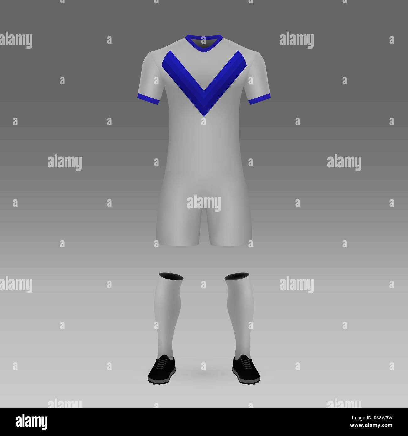 Football Kit Velez Sarsfield Shirt Template For Soccer Jersey Vector Illustration Stock Vector Image Art Alamy