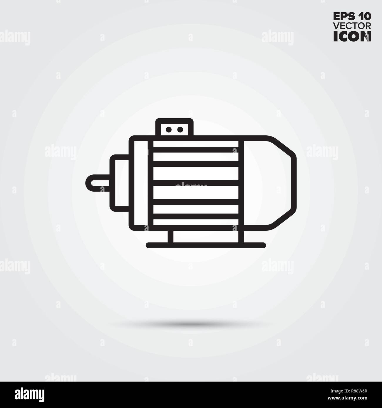 Electric motor line icon. Electronic component vector symbol Stock