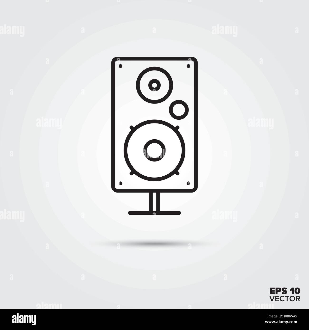 Speaker line icon vector illustration. Media and entertainment symbol