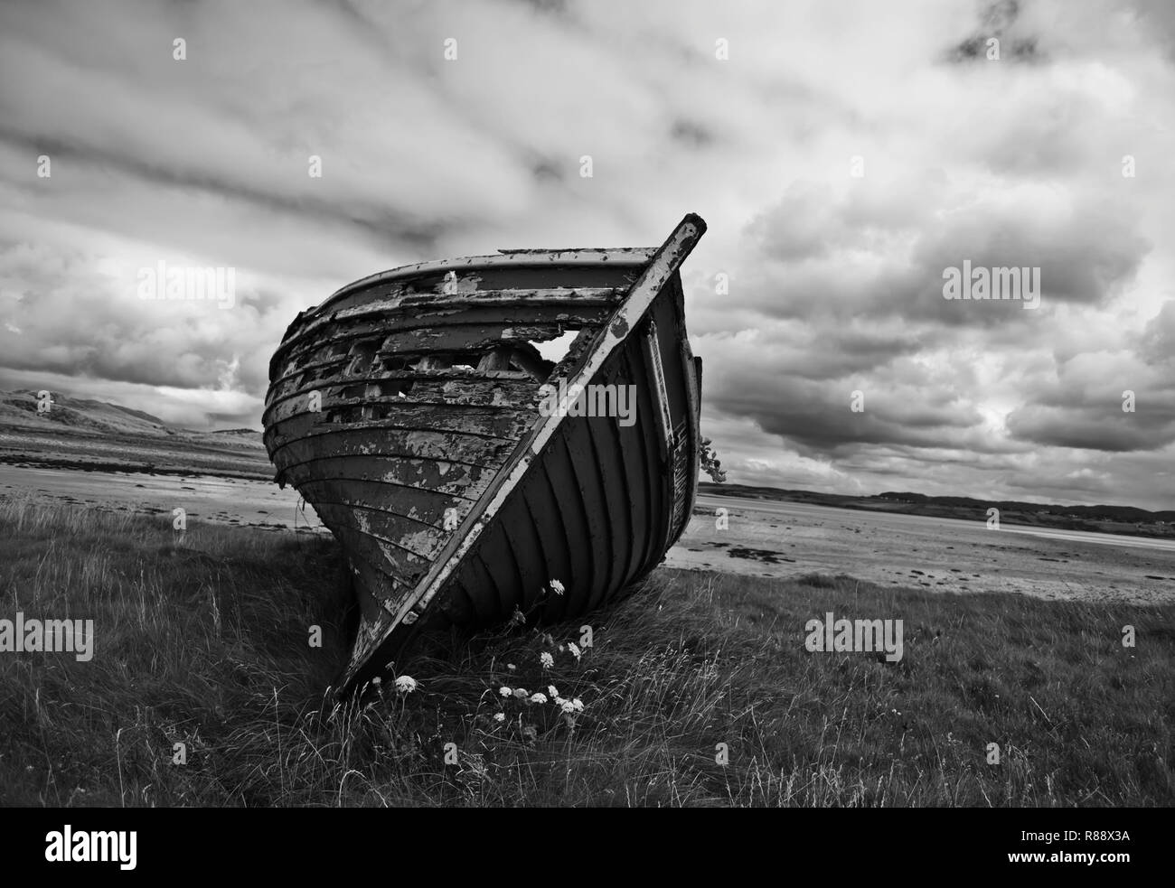 Derelict boat Stock Photo